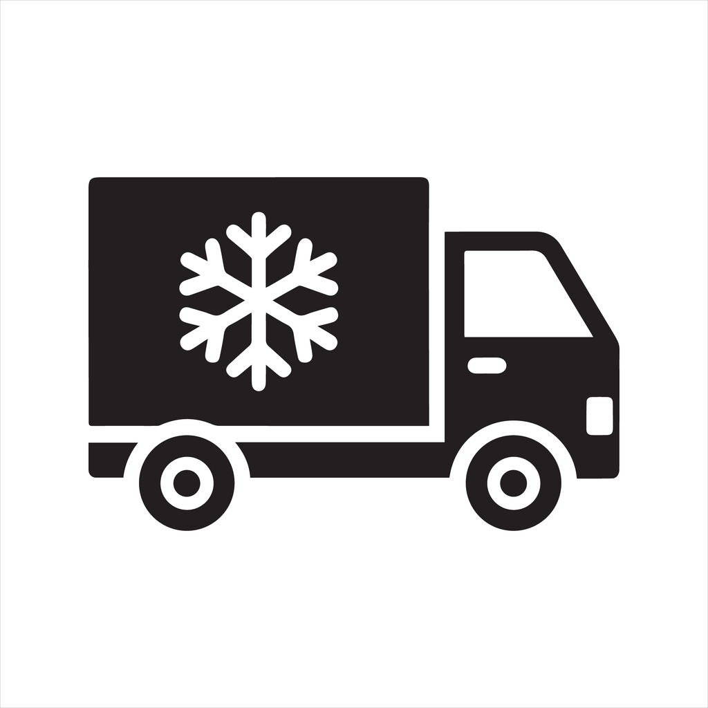 Refrigerator truck icon. Delivery truck icon